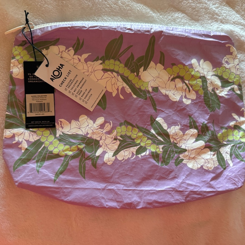 ALOHA Collection Lavender Floral Pouch May Day